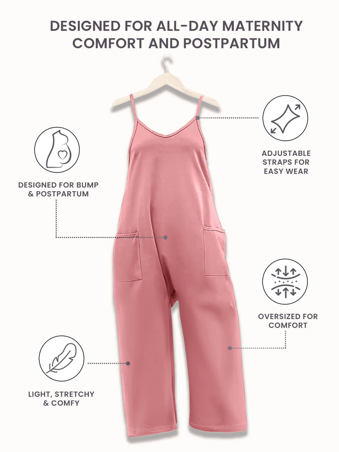 Nerissa - Oversized Maternity and Postpartum Jumpsuit