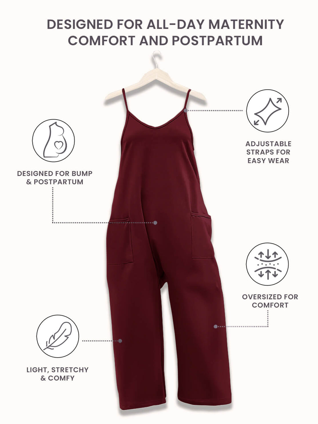Nerissa - Oversized Maternity and Postpartum Jumpsuit