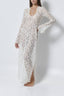 Floral Lace Long Sleeve Slit Vacation Maxi Dress