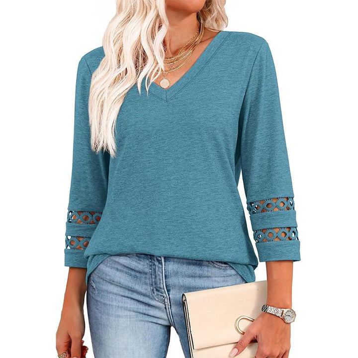 STYLI |  Chic Casual V-Neck Summer Top