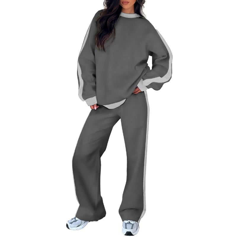 SANDI - Comfortable 2-Piece Lounge Set Sweatshirt & Straight Leg Pants