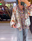 V-neck Blouse With A Trendy Print