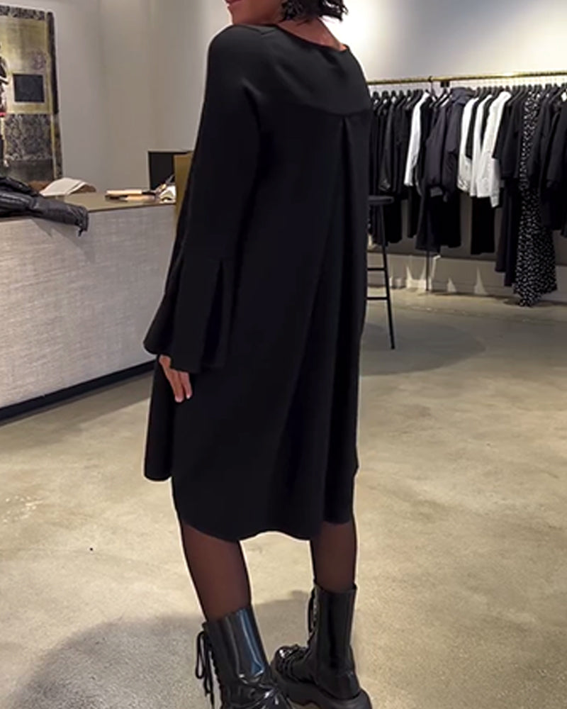 Women's Dress with Flared Sleeves