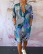 MARI - Colorful V-Neck Dress