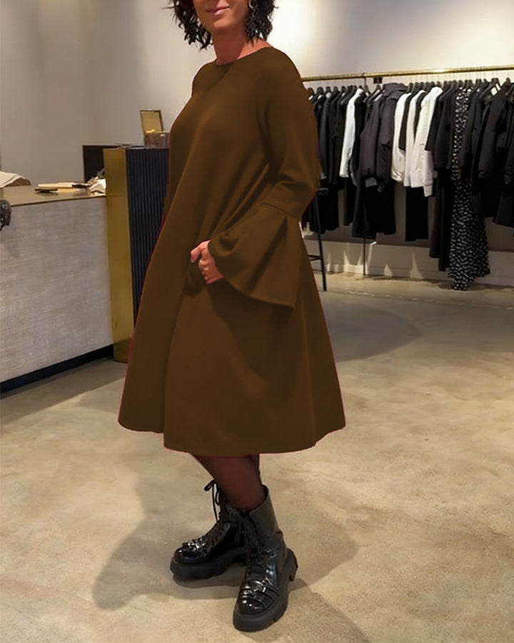 Women's Dress with Flared Sleeves