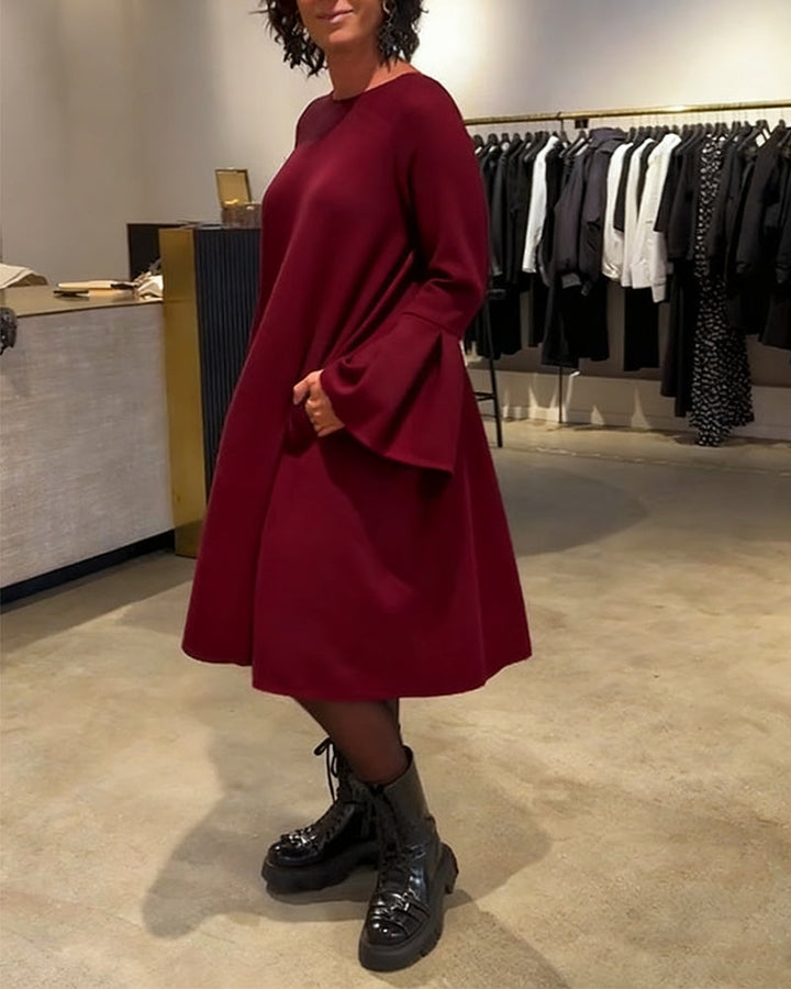 Women's Dress with Flared Sleeves