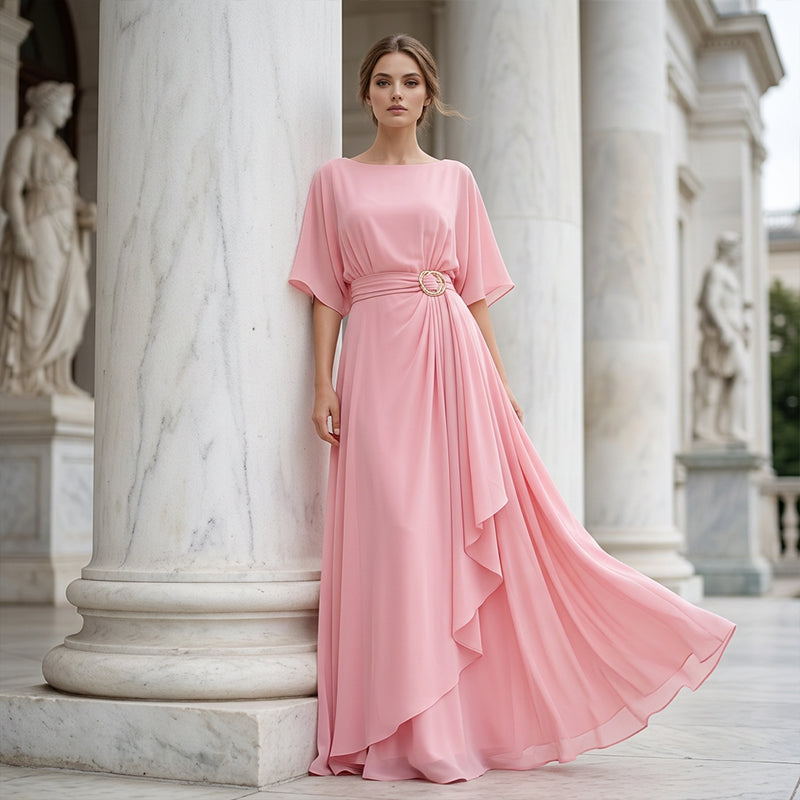 Flowing Cape Sleeve Top & Wrap Set