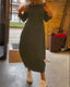 Tavina™ | Elegant Round Neck Pocket Dress