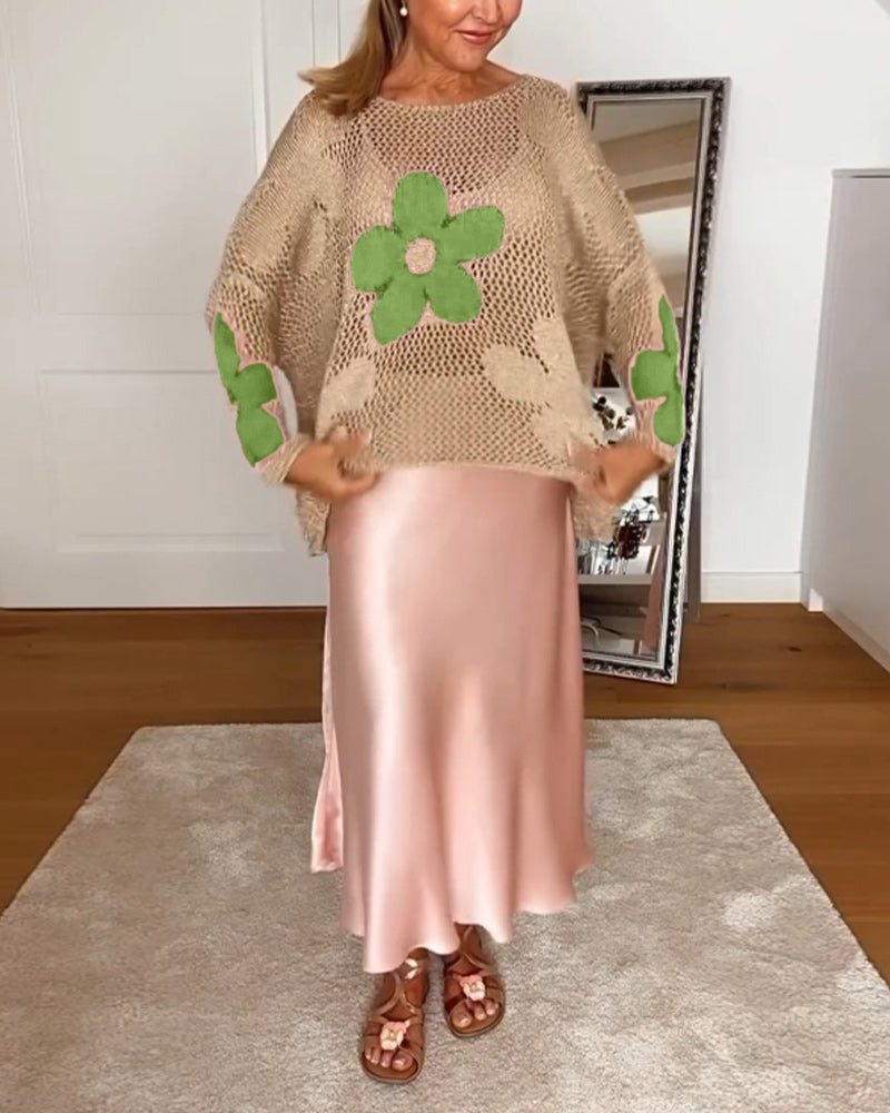 Vivara™ | Timeless Floral Knit Sweater