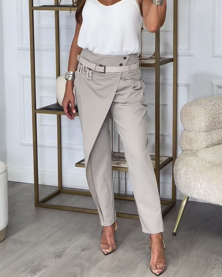 Women's Fashionable Irregular Patchwork Trousers