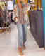 V-neck Blouse With A Trendy Print