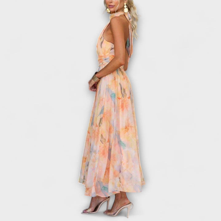 Ofelia | Watercolor Printed Maxi Dress