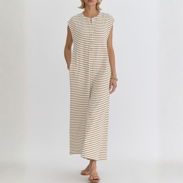 MARLENE™ | Striped Wide-Leg Jumpsuit