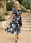 Estella | Flattering Floral Midi Dress