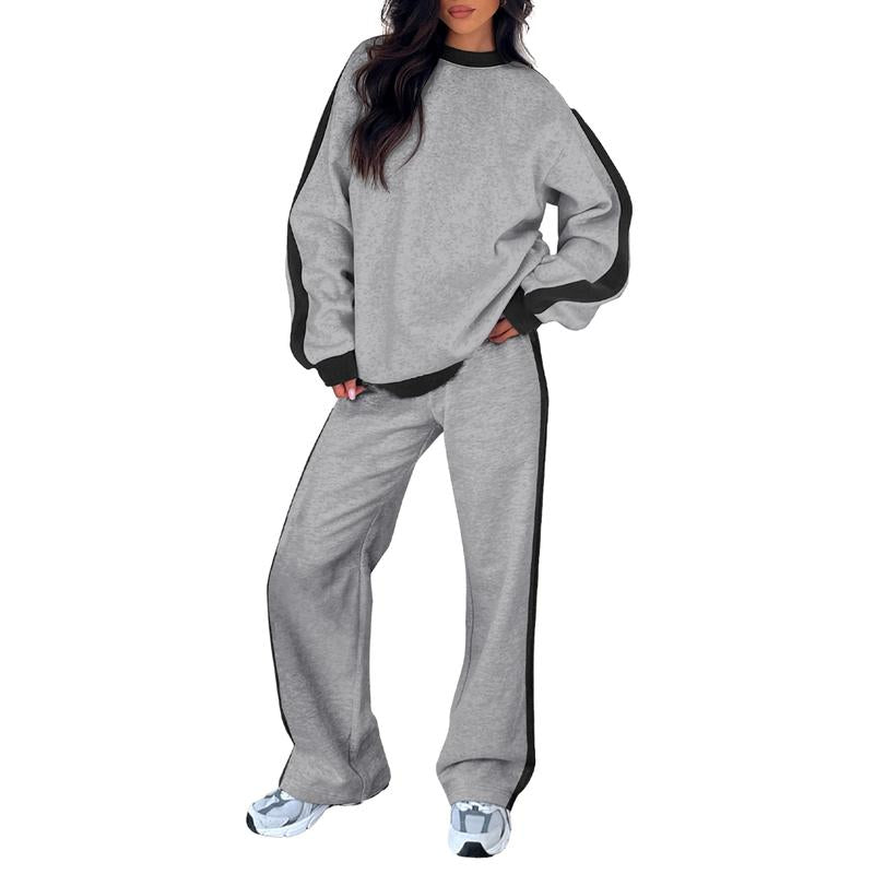 SANDI - Comfortable 2-Piece Lounge Set Sweatshirt & Straight Leg Pants