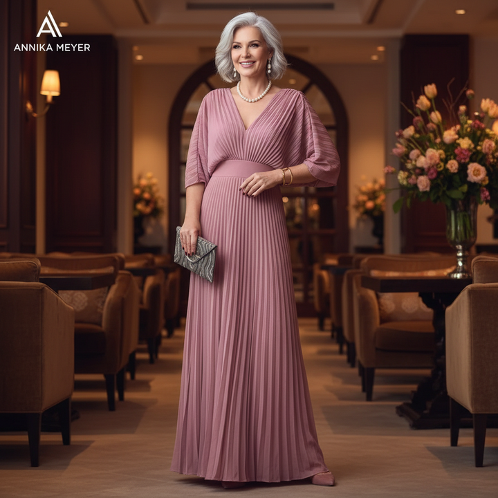 Brenda™ | Graceful Pleated Dress