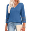 STYLI |  Chic Casual V-Neck Summer Top