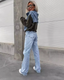 VIRELA - JEANS SWEATER WITH HOODIE