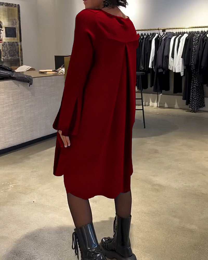 Women's Dress with Flared Sleeves