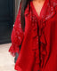 Women's Loose Fit Ruffles Plain Blouse