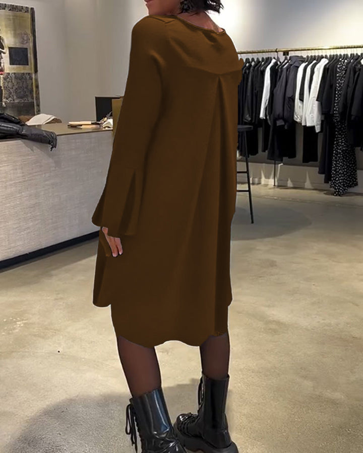 Women's Dress with Flared Sleeves