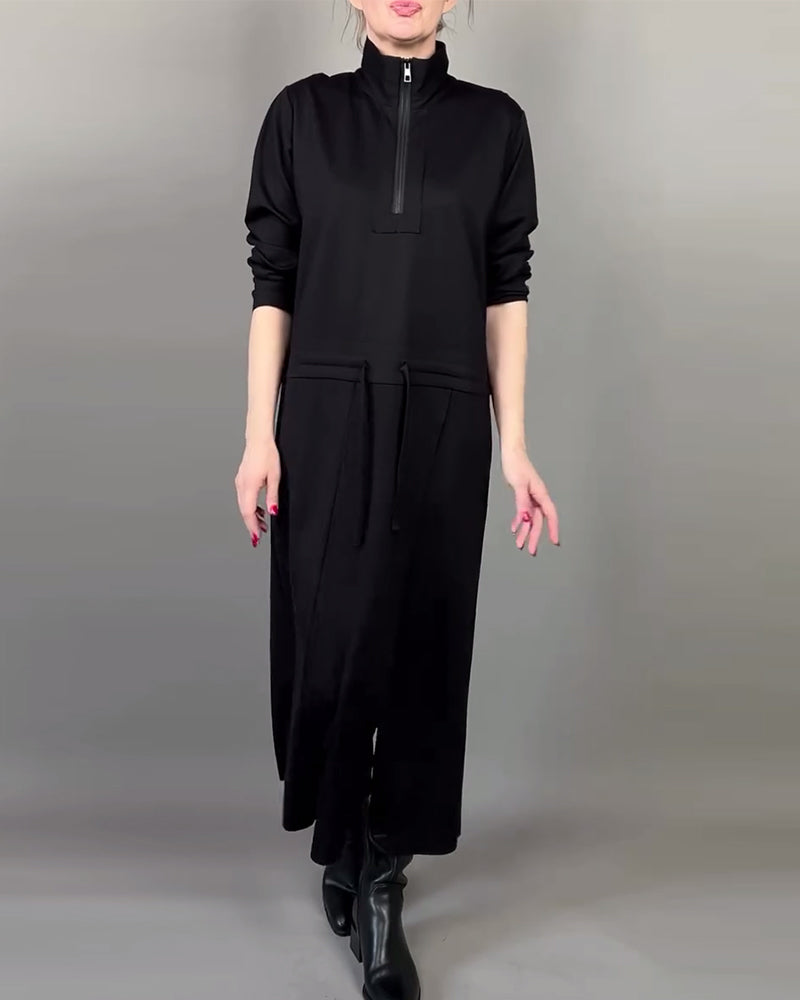 Women's Modern Zip Collar Dress