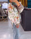 V-neck Blouse With A Trendy Print