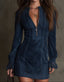 Jasmine – Blue Mini Dress with Lace