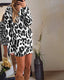 Averine™ | Trendy Leopard Print Long Sleeve Dress