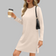 TATLO | Casual Long Sleeve Round Neck Mini Dress