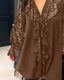 Women's Loose Fit Ruffles Plain Blouse