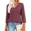 STYLI |  Chic Casual V-Neck Summer Top