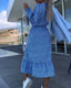 V-neck floral patchwork Dress