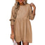 MIRASOL | Casual Crew Neck Loose Fit Mini Dress