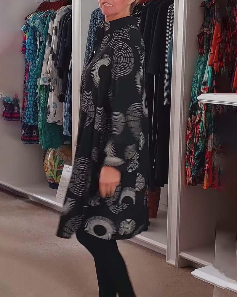 Meliora™ | Casual Geometric Print Dress