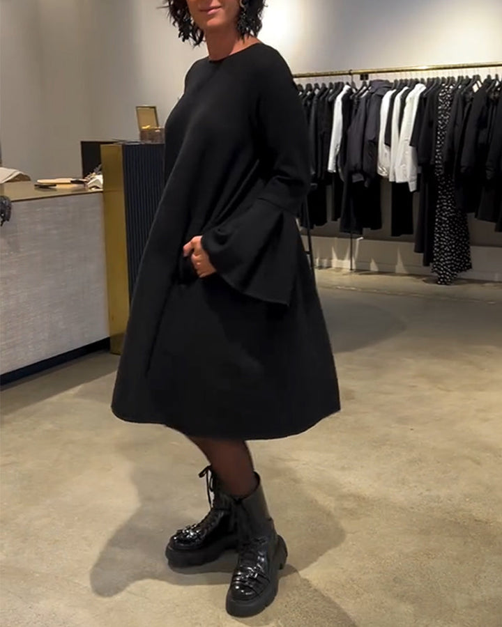 Women's Dress with Flared Sleeves