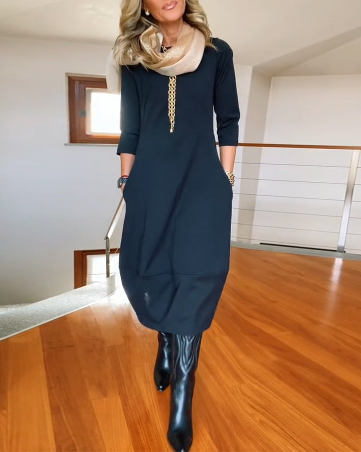 Aurenne™ | Graceful Midi Dress