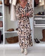 Printed V-Neck Sexy Dress