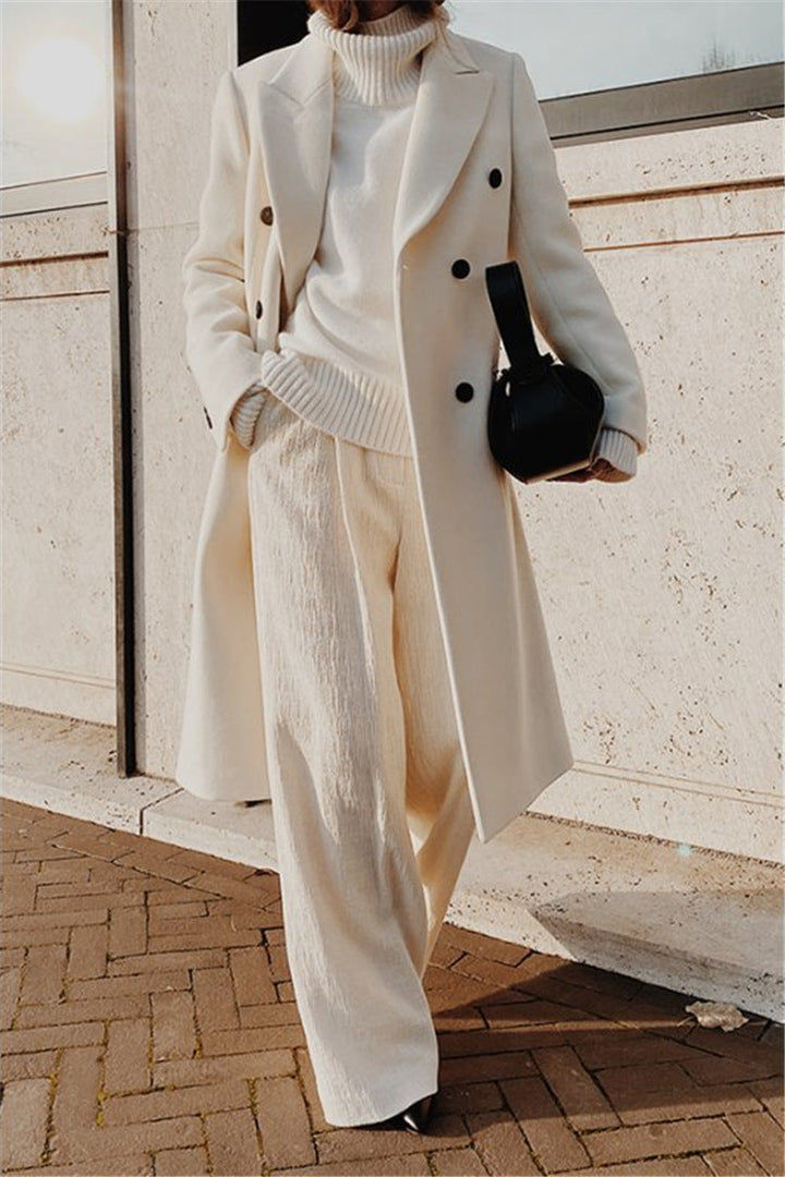 Hain | Women's Double-Breasted Long Trench Coat | Winter