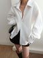 Lavine - Cable Knit Oversized Shirt