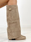 ARABELLA™ - Khaki Suede Boots