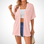 APPOLLINE | Stylish Flowy Short Sleeve Cardigan