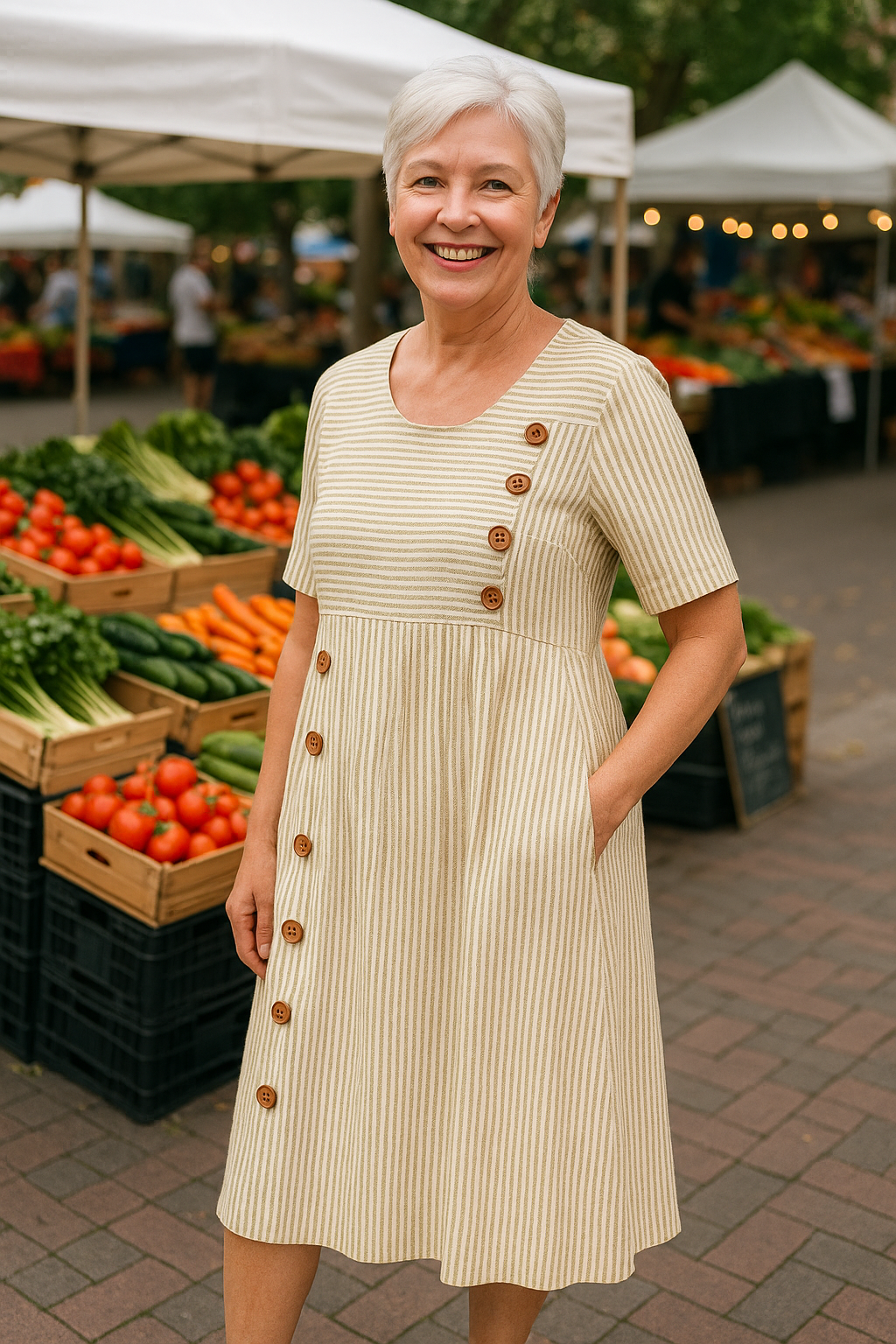 NOELLEA™ | Elegant Stripe Dress