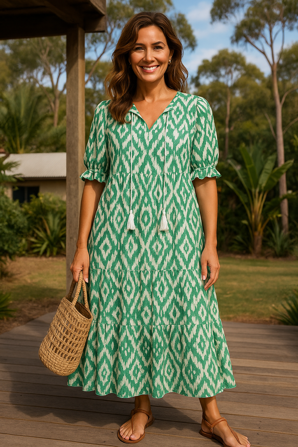 Célia™ | Flowy Boho Midi Dress