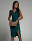 Fresia™ | Graceful V-Neck Slit Dress