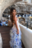 Gloria - Floral Cut-Out Split Beach Maxi Dress
