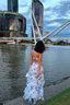 Gloria - Floral Cut-Out Split Beach Maxi Dress