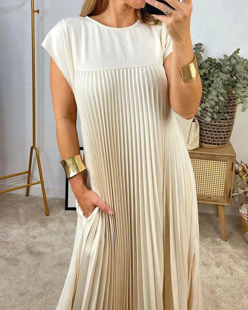 Alyssa - Pleated Chic Dress