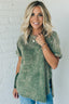 French Terry Acid Wash Top