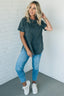 French Terry Acid Wash Top